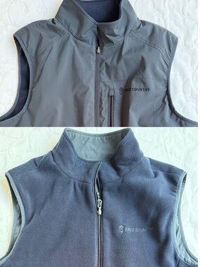 Men's Reversible Fleece-Lined Softshell Vest Free Country Sz M